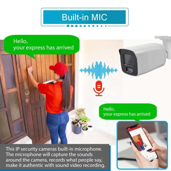 Original Hikvision OEM ColorVu 8MP 4K AcuSense IP Camera - Imagem 6