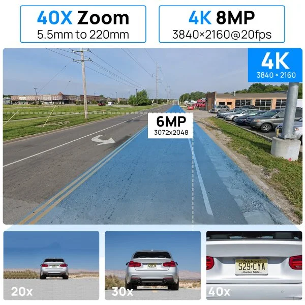 High Speed 40X Zoom 4K 8MP PTZ IP Camera - immagine 5