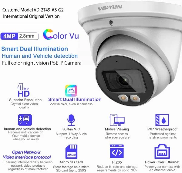 Dual Light 4MP Security Camera with Microphone - Image 2