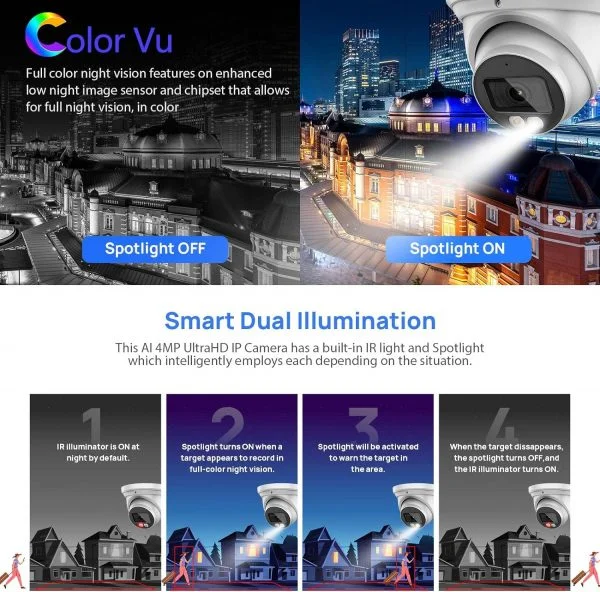 Dual Light 4MP Security Camera with Microphone - Image 3