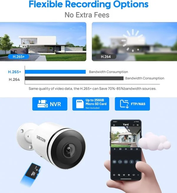 5MP Wide Angle POE Bullet Camera Surveillance - immagine 5