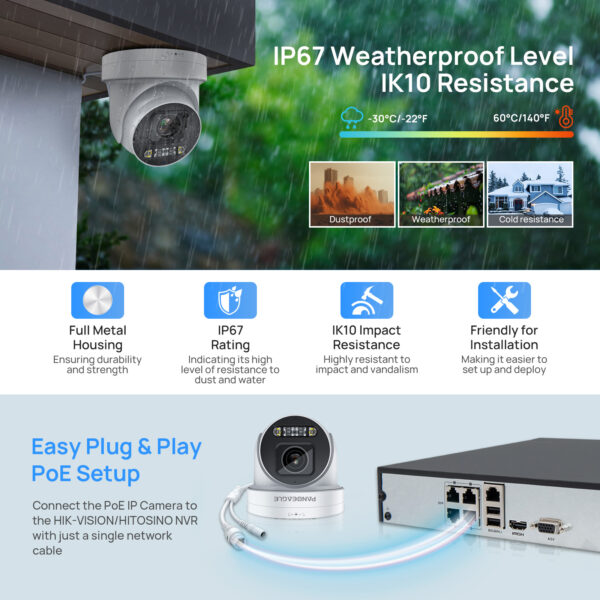 Outdoor 4K PTZ 8MP Full Color POE Camera - Image 2